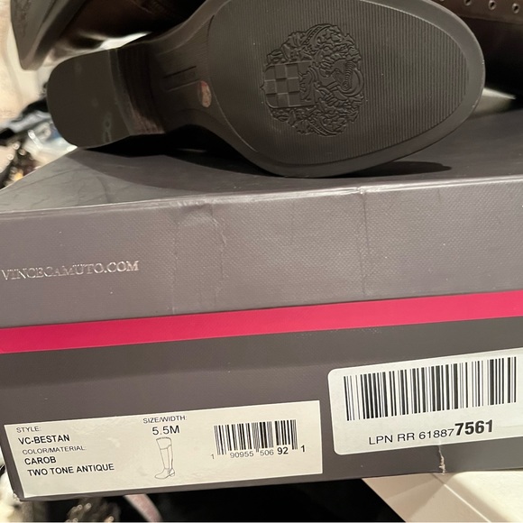 NEW Vince Camuto Over The Knee Boots w Grommets Chocolate Sz 5.5/6 NWT NIB - Picture 14 of 16